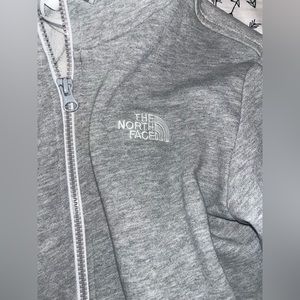 Gray north face full zip